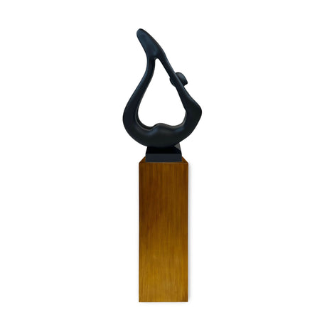 Escultura negra de yoga