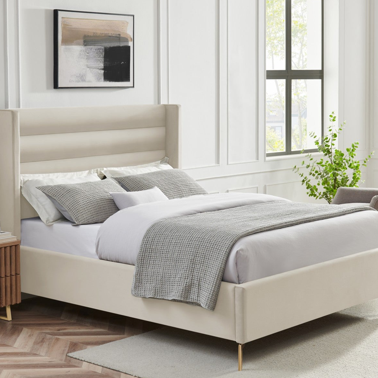 Cama de terciopelo Kacie