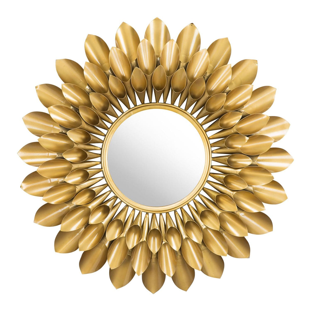 Espejo redondo con forma de girasol