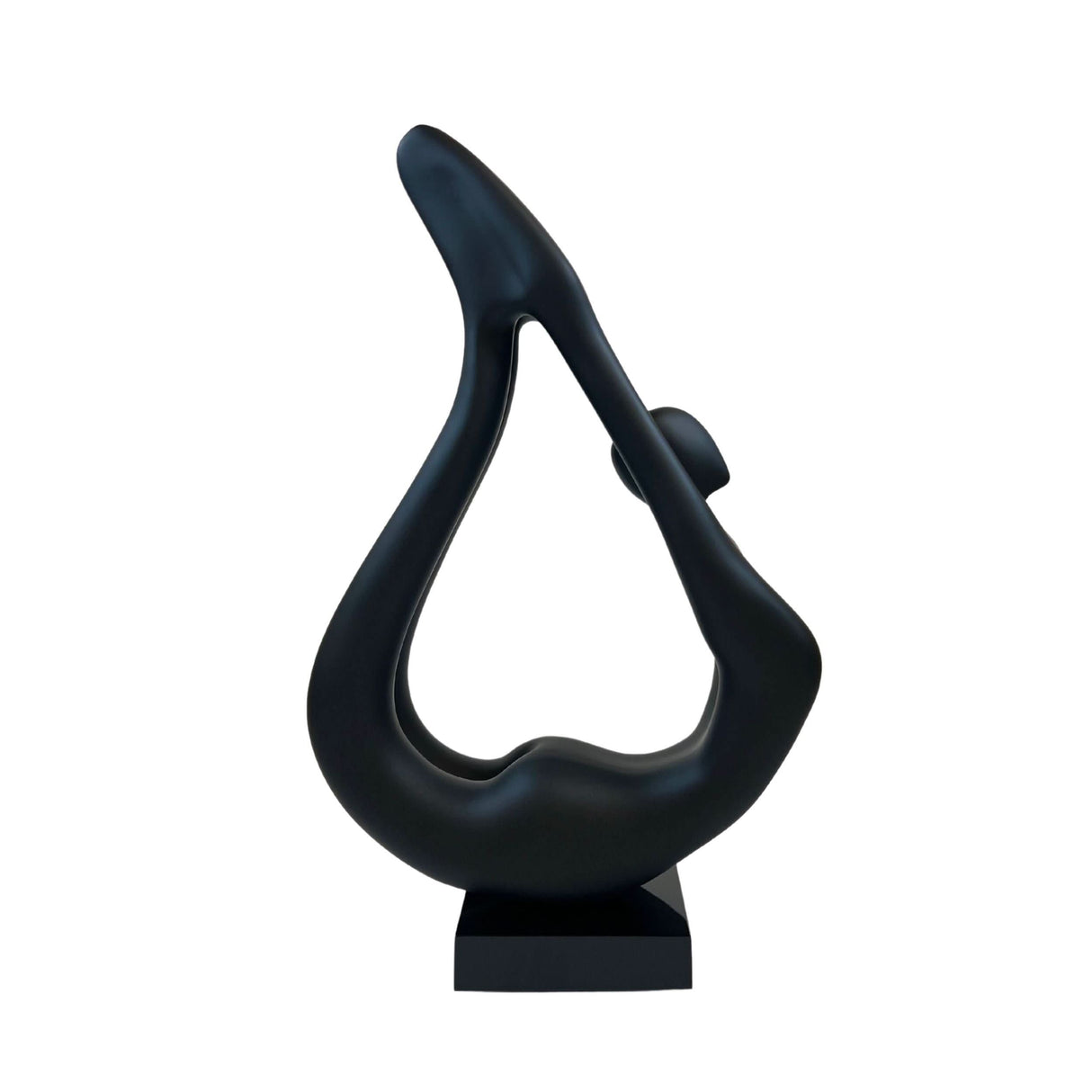 Escultura negra de yoga