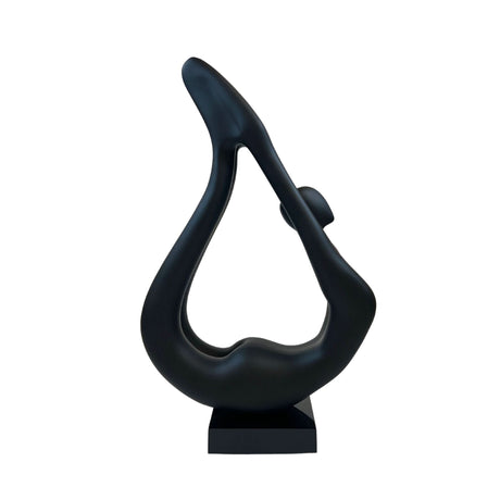 Escultura negra de yoga