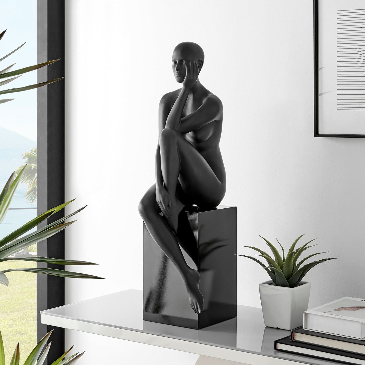 Escultura de muñeca Antonieta con base
