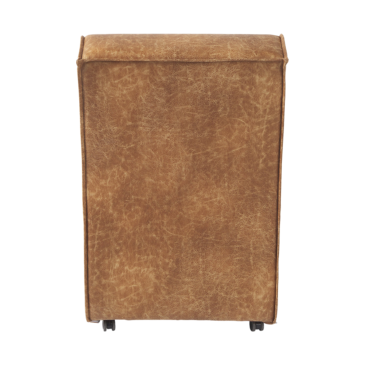 Silla de comedor con cuña de cuero sintético color marrón Carmel (juego de 2)