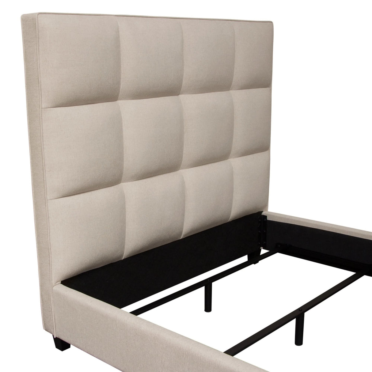 Cama capitoné con rejilla Devon