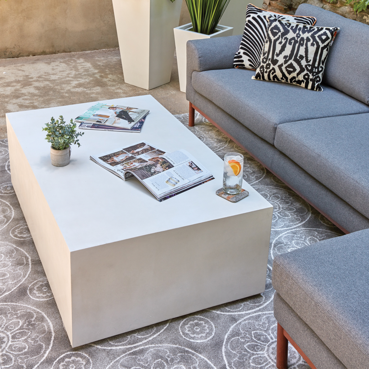 Mesa de centro rectangular Bloc