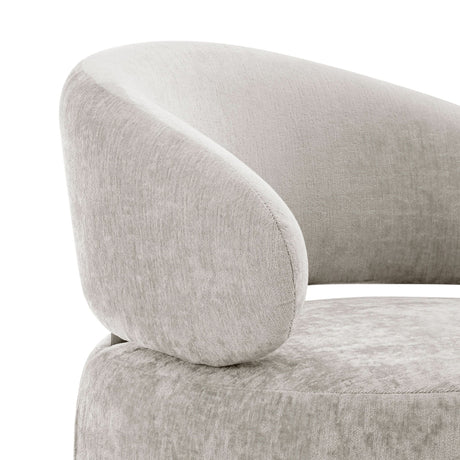 Elegante silla giratoria decorativa en forma de espiral // Gris y cromo