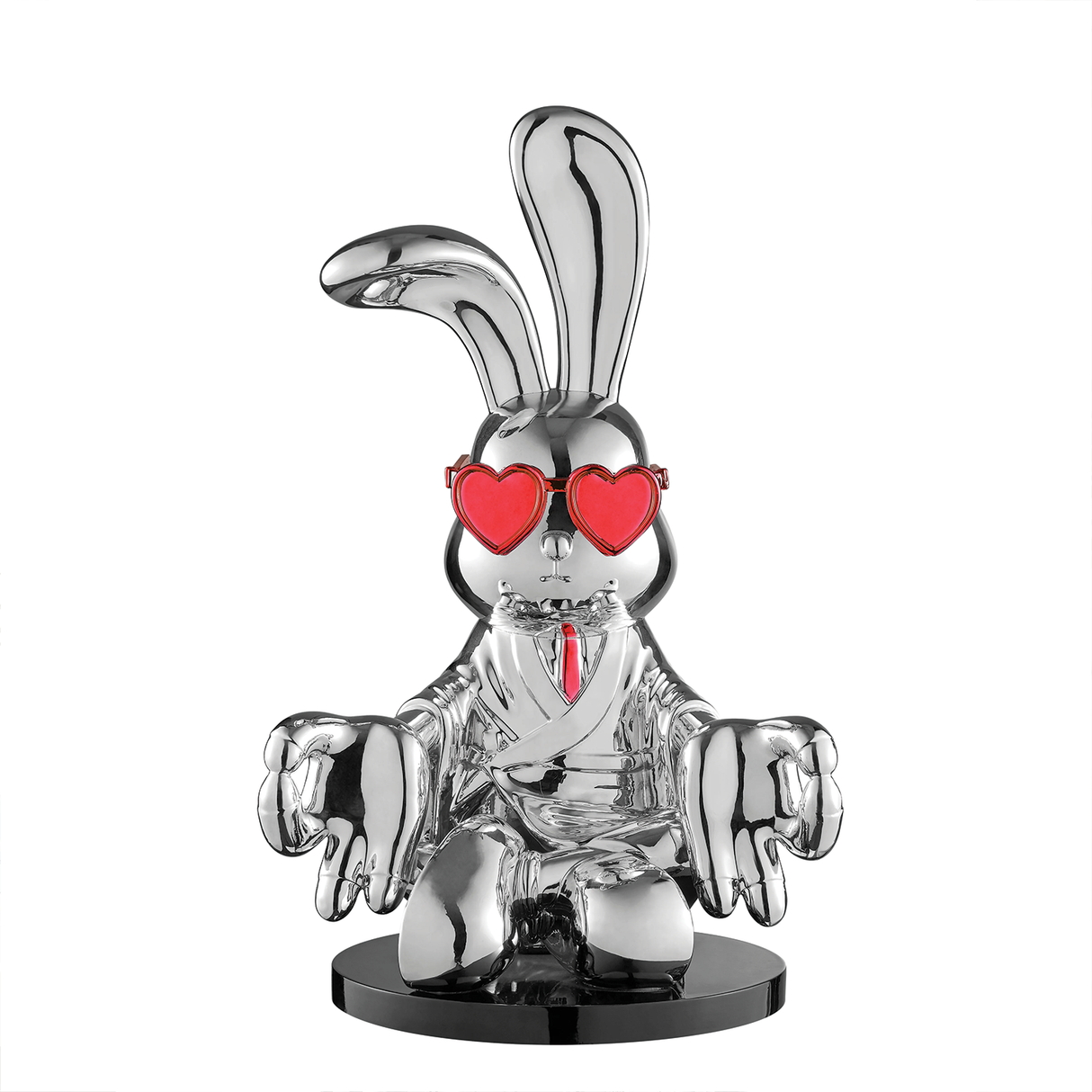 Sitting Rabbit With Tie And Glasses