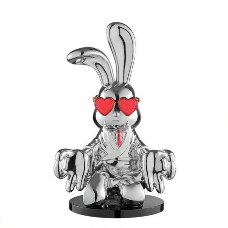 Sitting Rabbit With Tie And Glasses