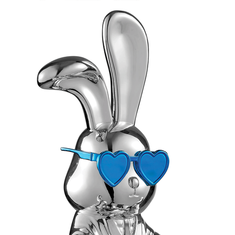 Sitting Rabbit With Tie And Glasses