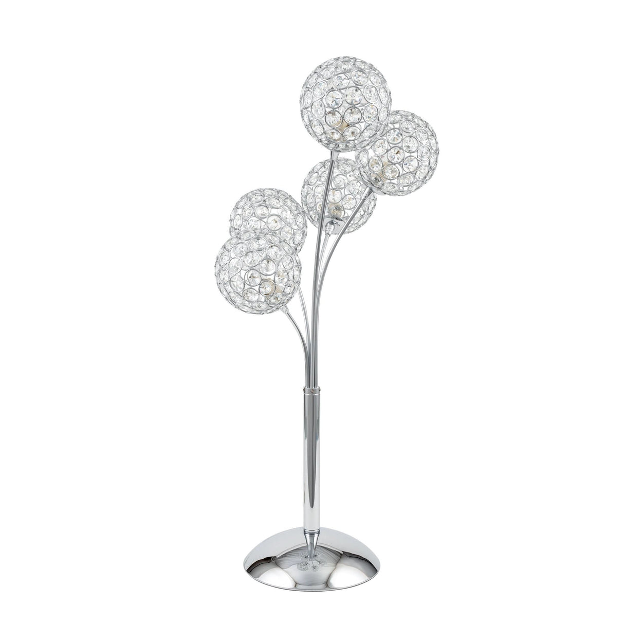 Lámpara de mesa con cúpula de cristal de Tailandia, 5" de luz