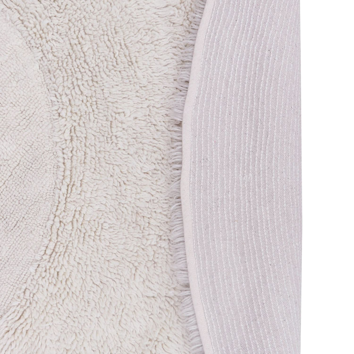 Woolable Round Rug Arctic Circle White