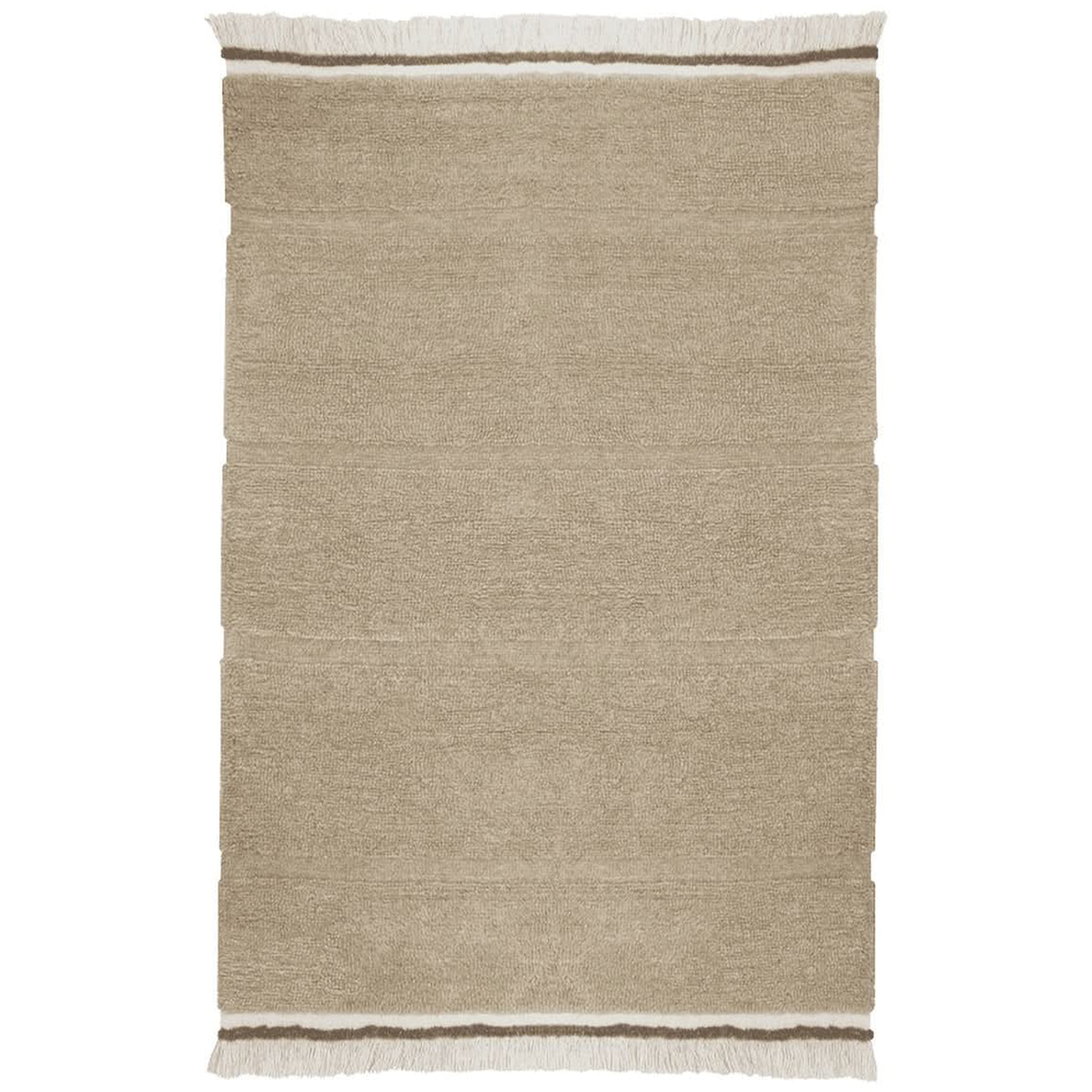 Alfombra de lana beige estepa