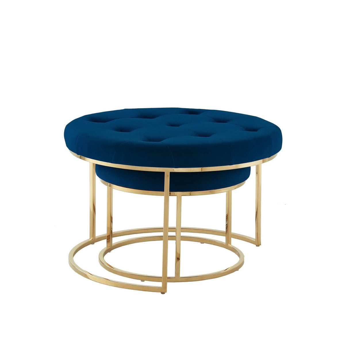 Mesa de centro nido de terciopelo Carlotta (juego de 2)