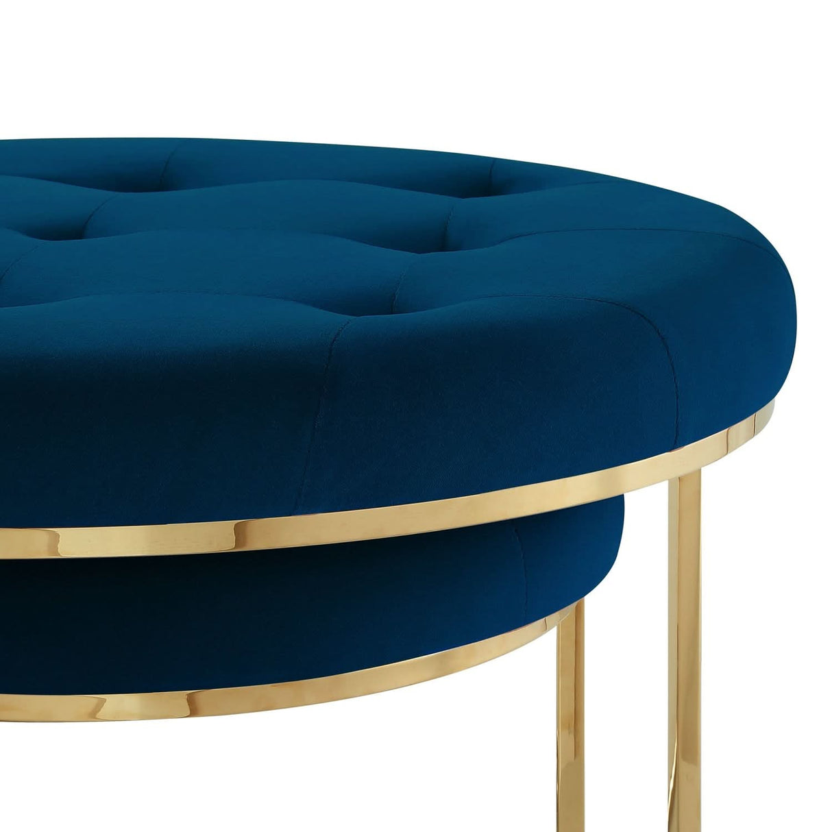 Mesa de centro nido de terciopelo Carlotta (juego de 2)