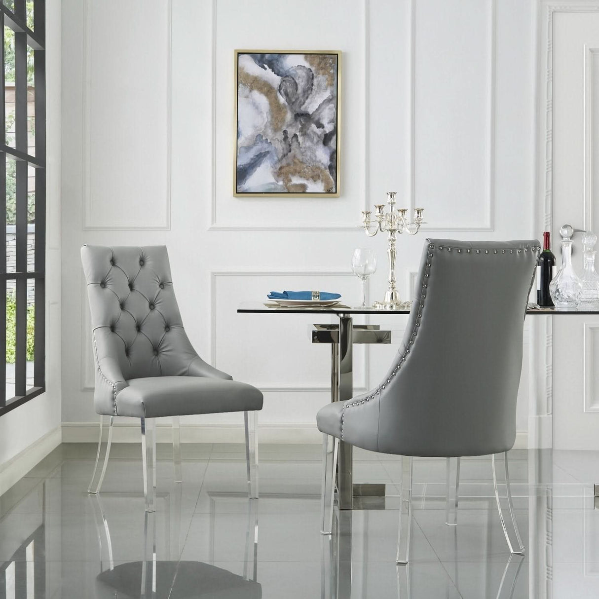 Silla de comedor sin brazos Marilyn (juego de 2)