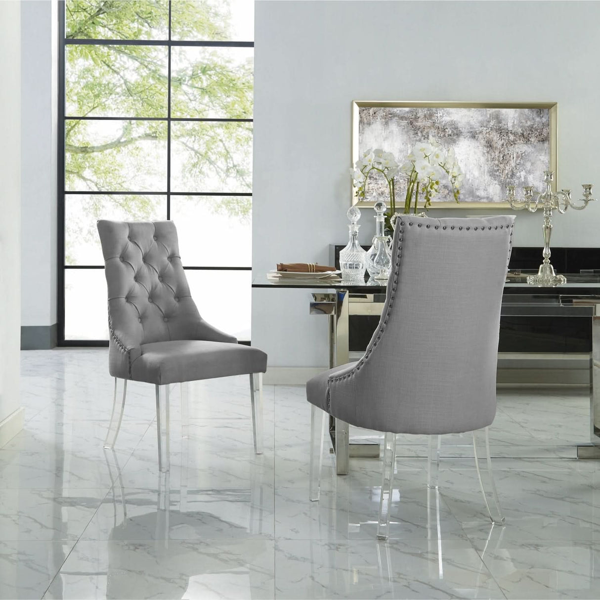 Silla de comedor sin brazos Marilyn (juego de 2)