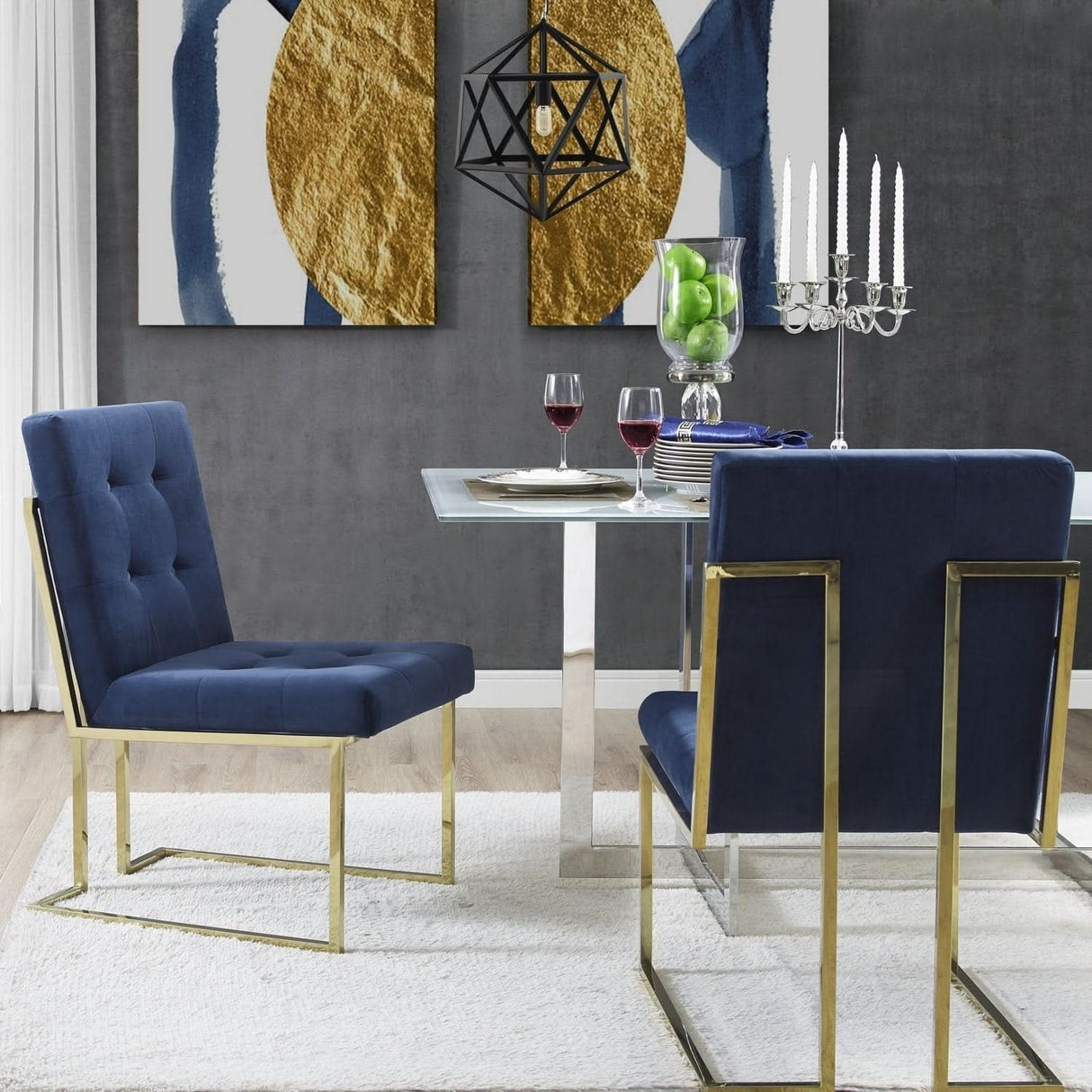 Silla de comedor sin brazos Vanderbilt (juego de 2)