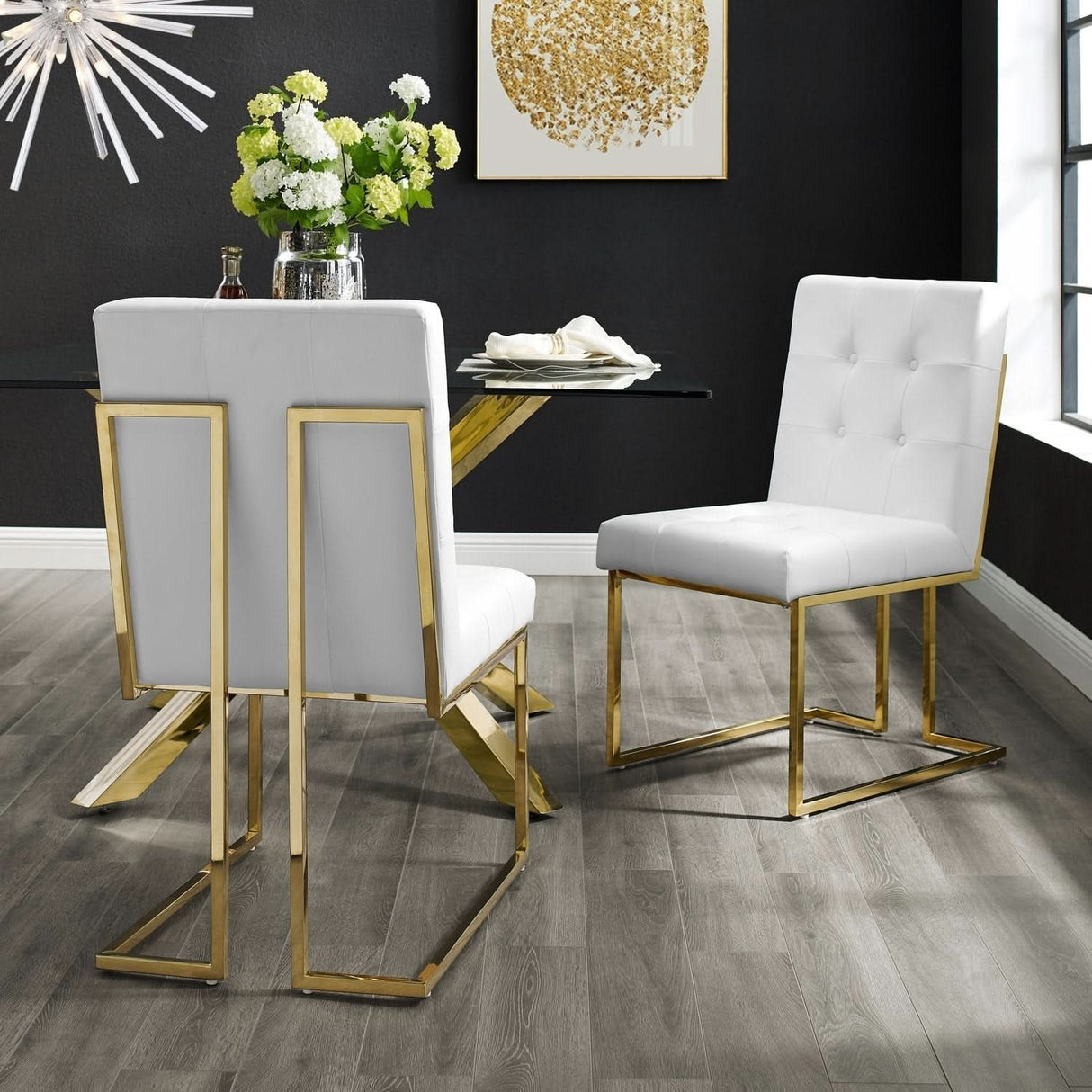 Silla de comedor sin brazos Vanderbilt (juego de 2)