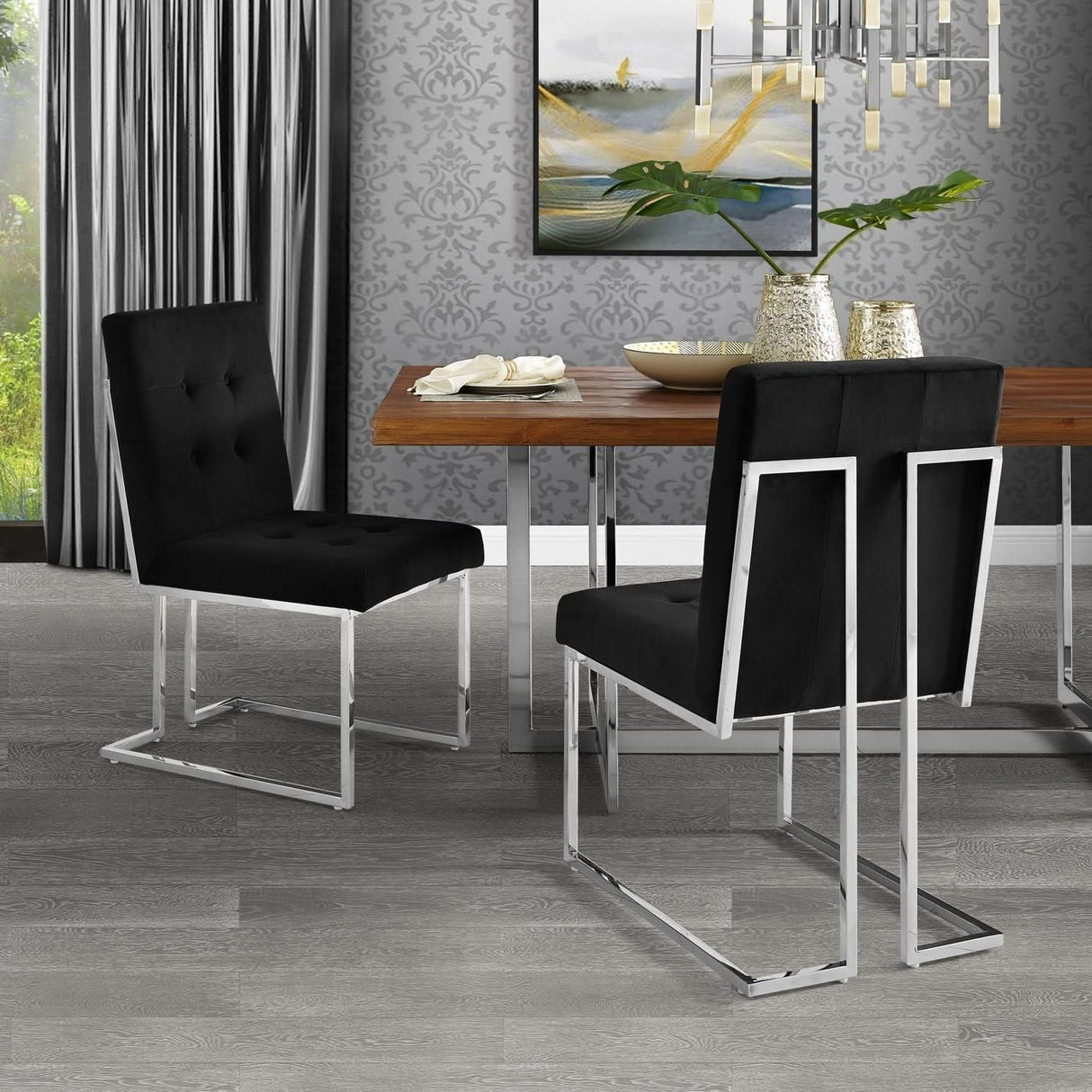 Silla de comedor sin brazos Vanderbilt (juego de 2)