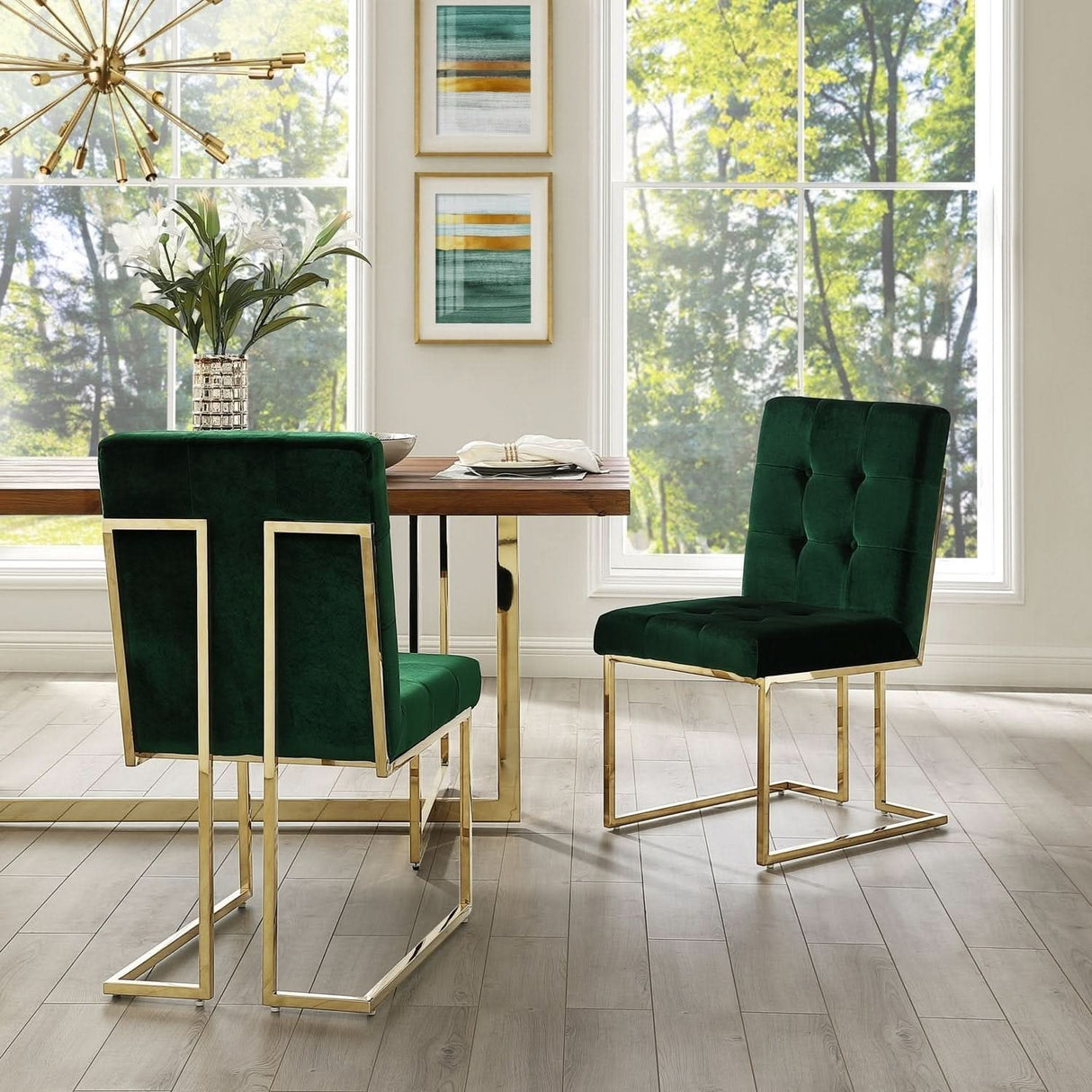 Silla de comedor sin brazos Vanderbilt (juego de 2)