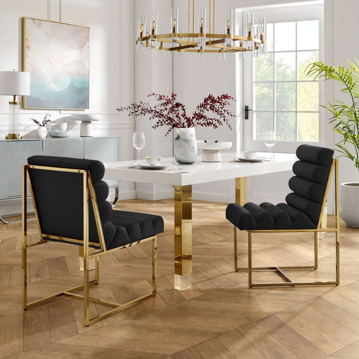 Silla de comedor sin brazos Dalia (juego de 2)