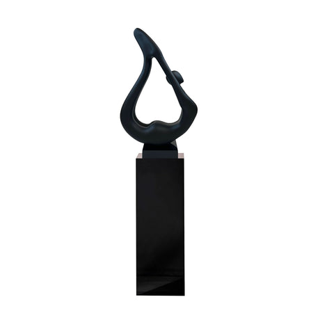 Escultura negra de yoga