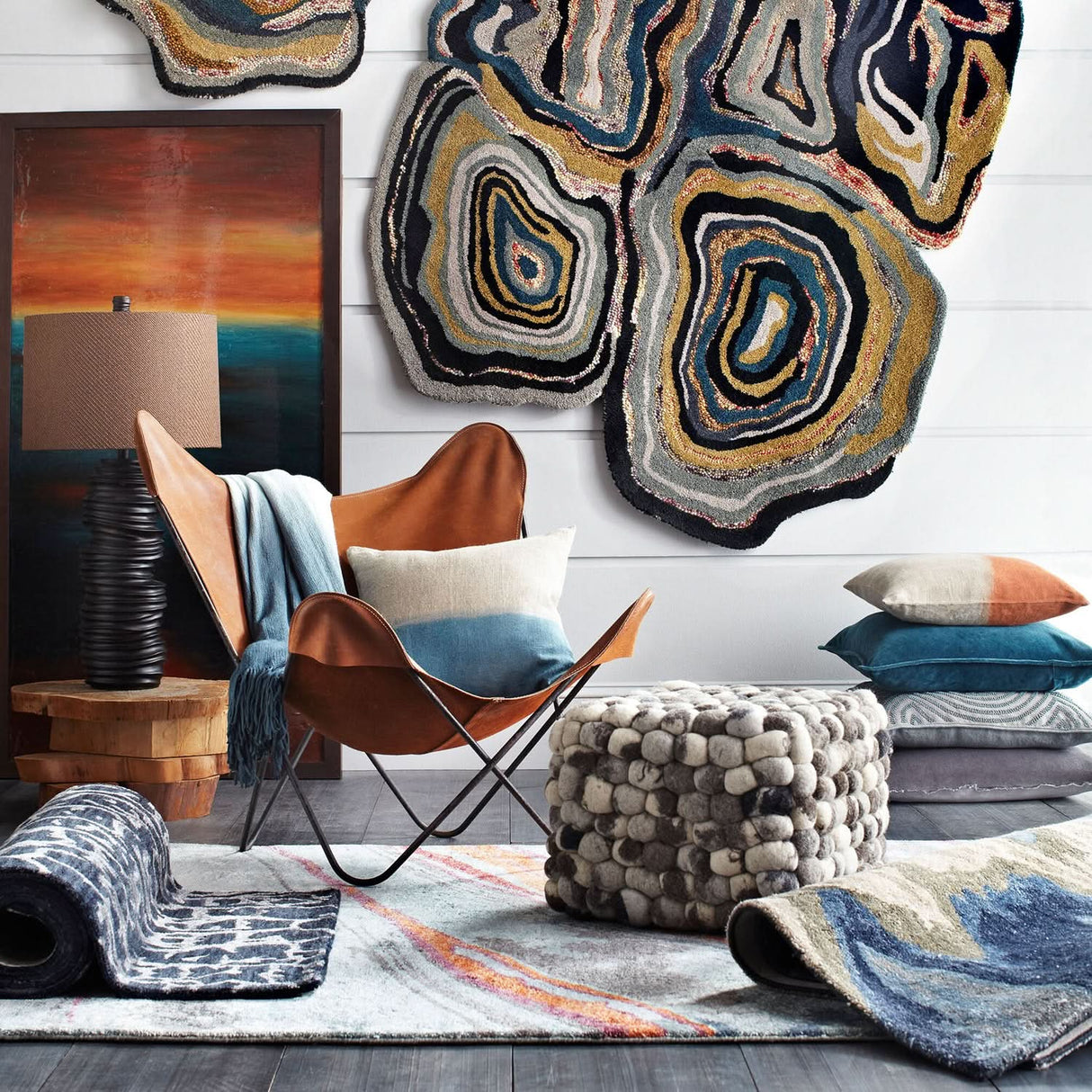 Gemini Blue Handmade Rug