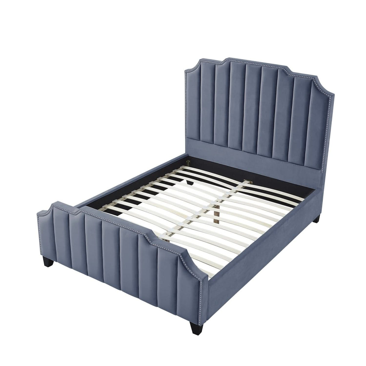 Cama de plataforma tapizada Poppy