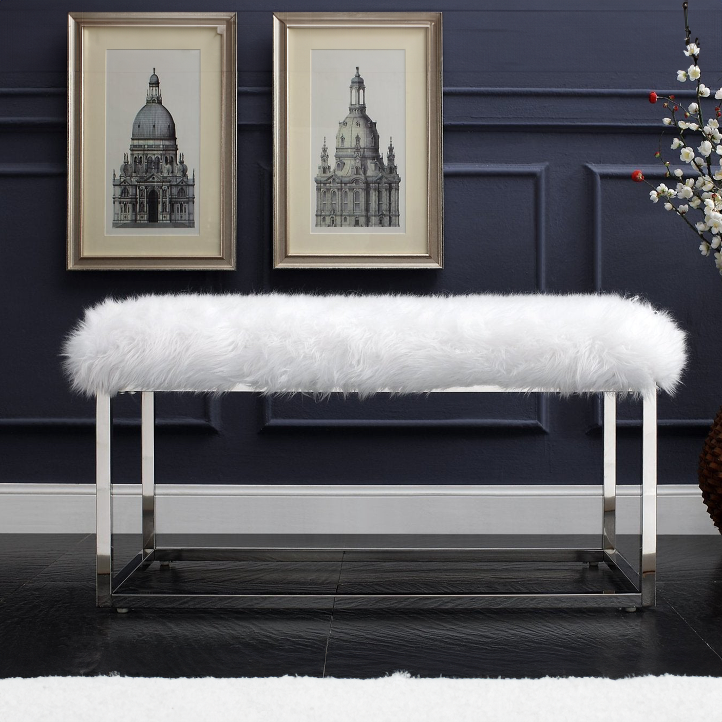 Monet Lux Fur Bench