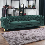 Green Velvet Accent Sofa