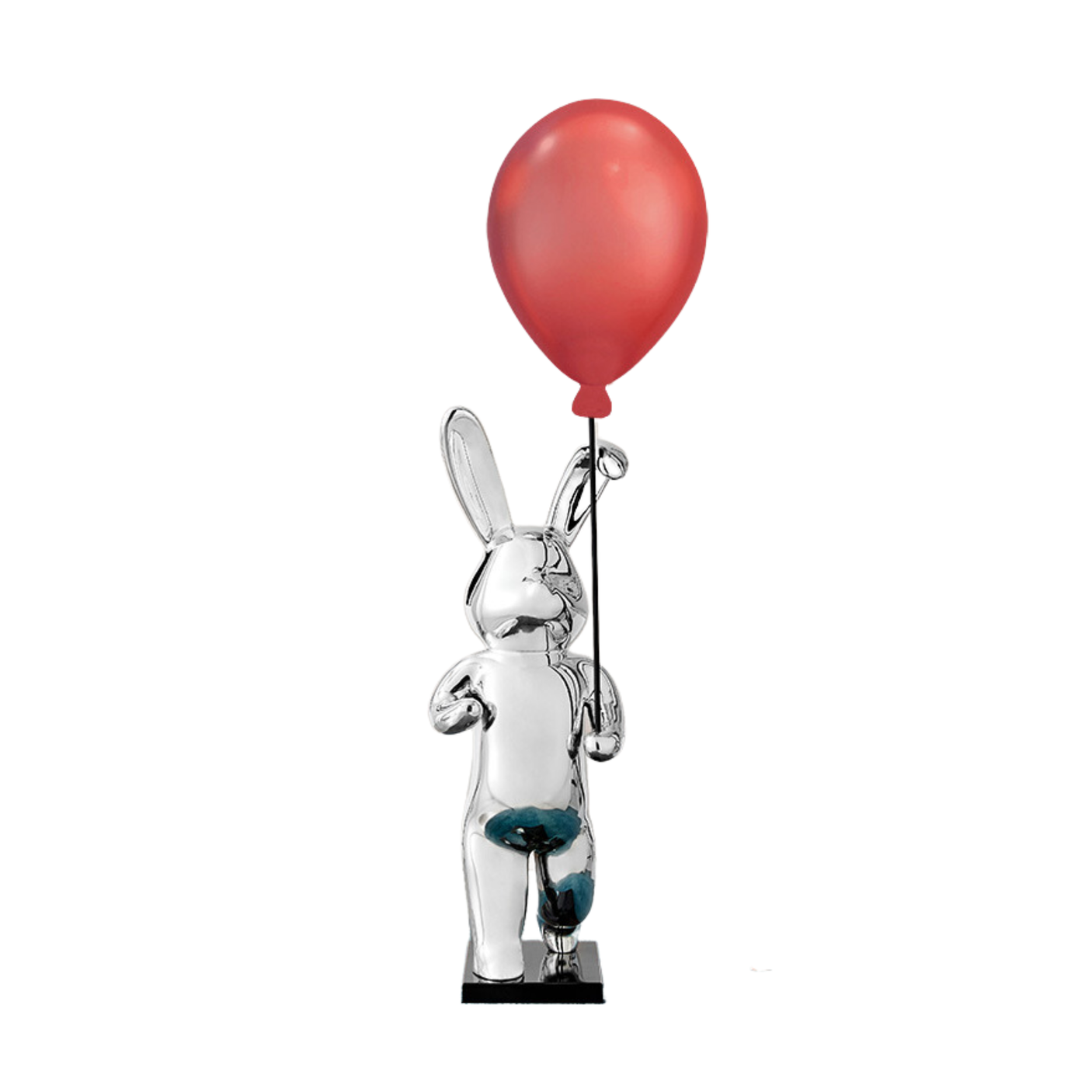 Chrome Bunny Balloon Statue