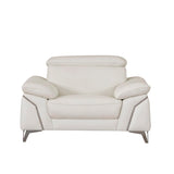 White Leather Sofa Set