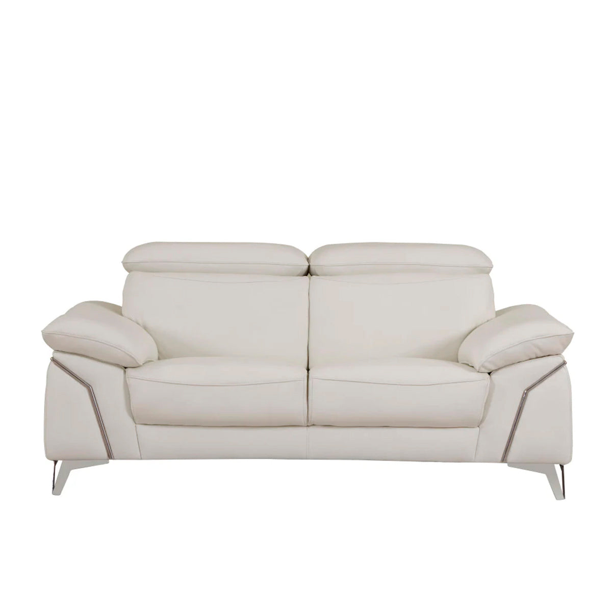 White Leather Sofa Set