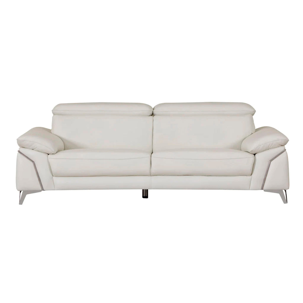 White Leather Sofa Set