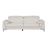 White Leather Sofa Set