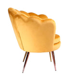 Modern Golden Seashell Accent Chair