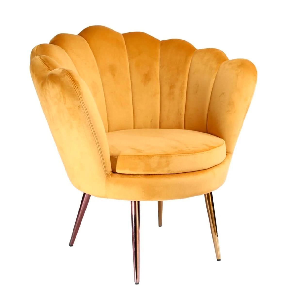 Modern Golden Seashell Accent Chair