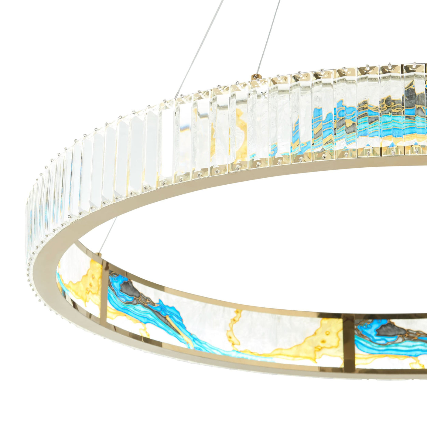 Boeseman's Colorful Chandelier - 1 Tier, Round