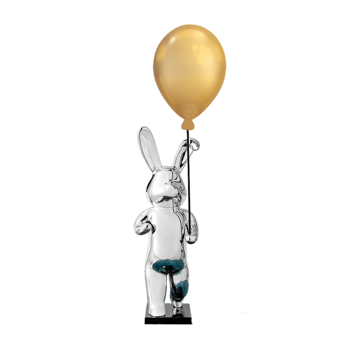 Chrome Bunny Balloon Statue