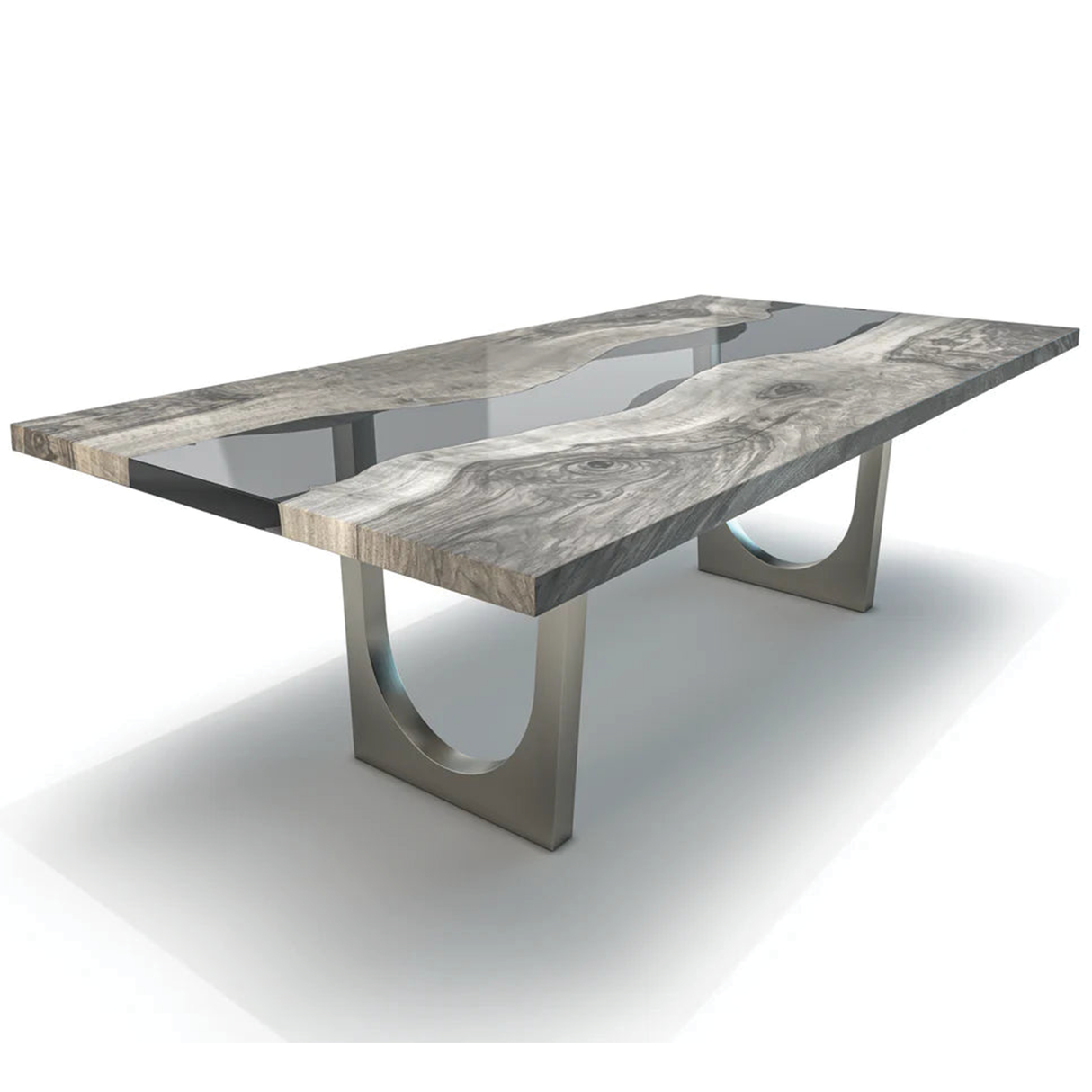 Timberwolf Carna Bleached River Walnut Wood Dining Table