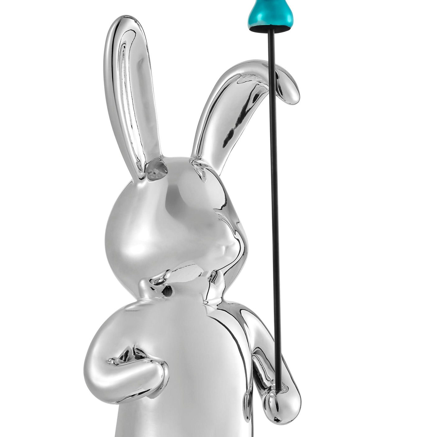 Chrome Bunny Balloon Statue