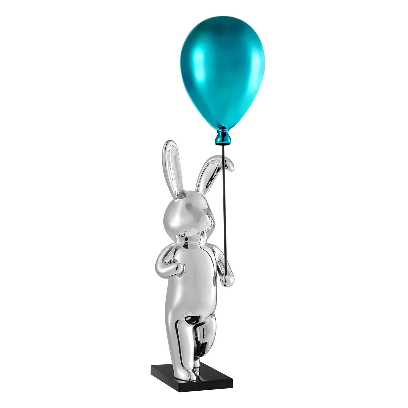 Chrome Bunny Balloon Statue