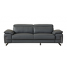 Tasteful Dark Gray Leather Sofa