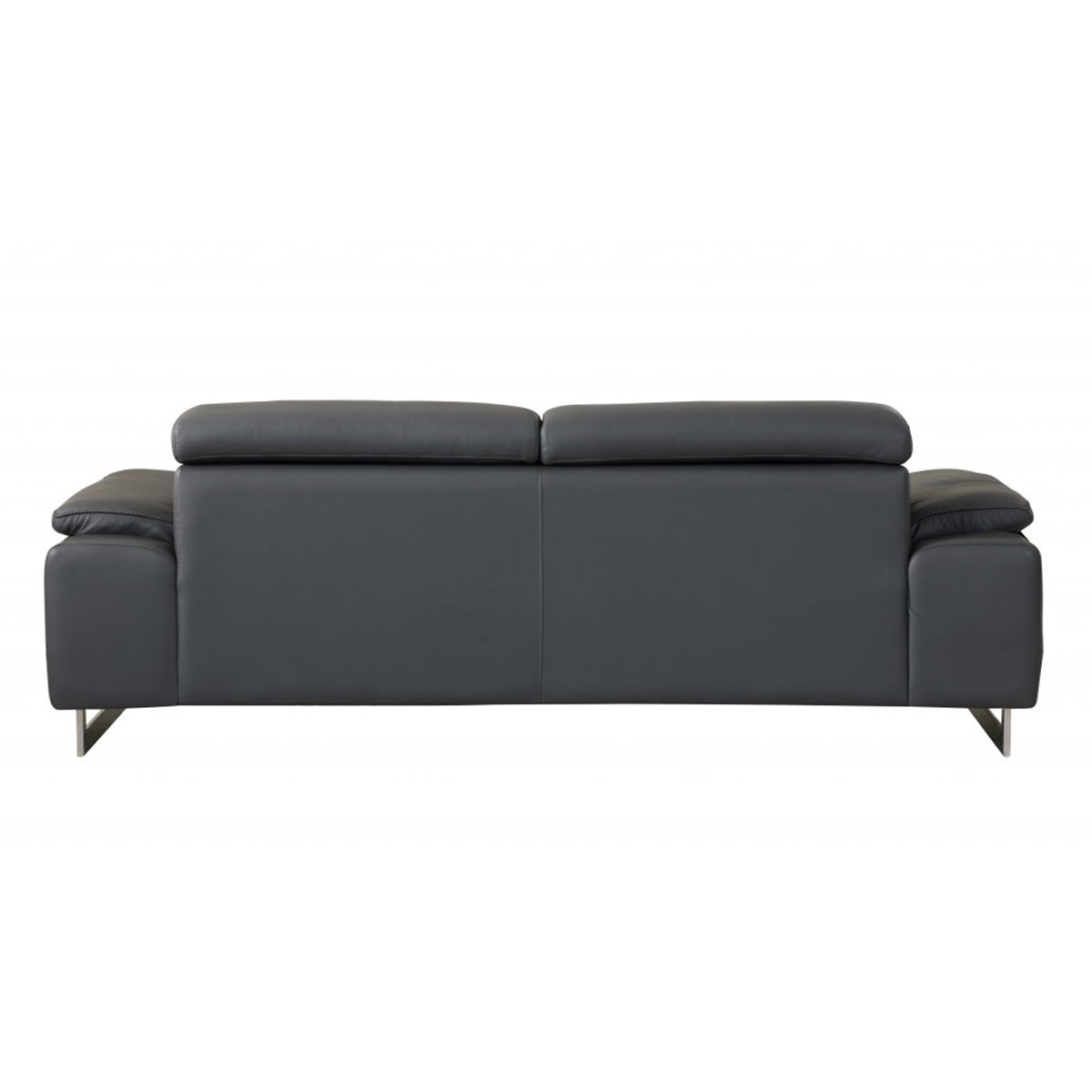 Tasteful Dark Gray Leather Sofa