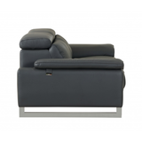 Tasteful Dark Gray Leather Sofa