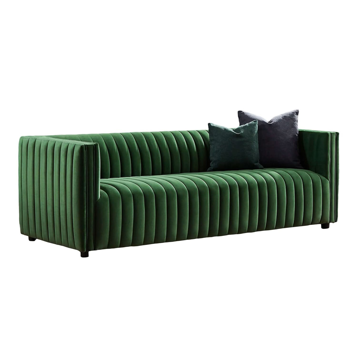 Conrad Channel Tufted Velvet Sofa