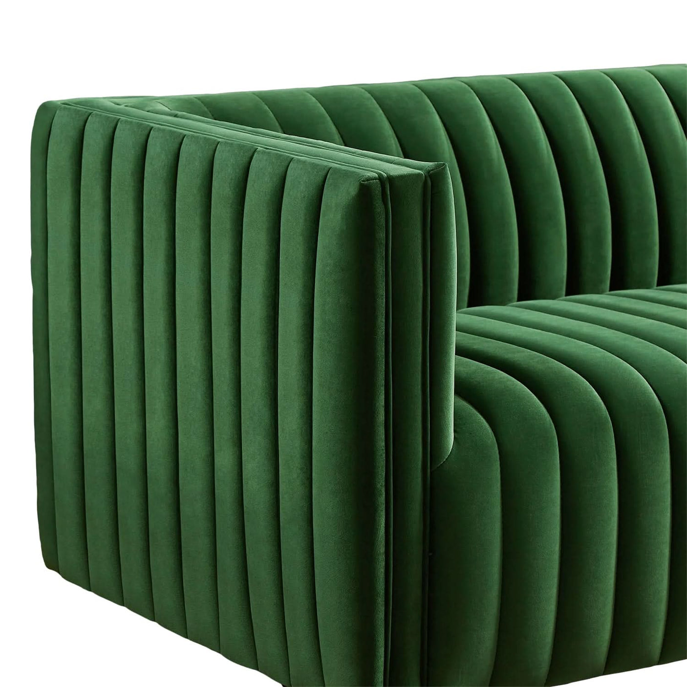 Conrad Channel Tufted Velvet Sofa