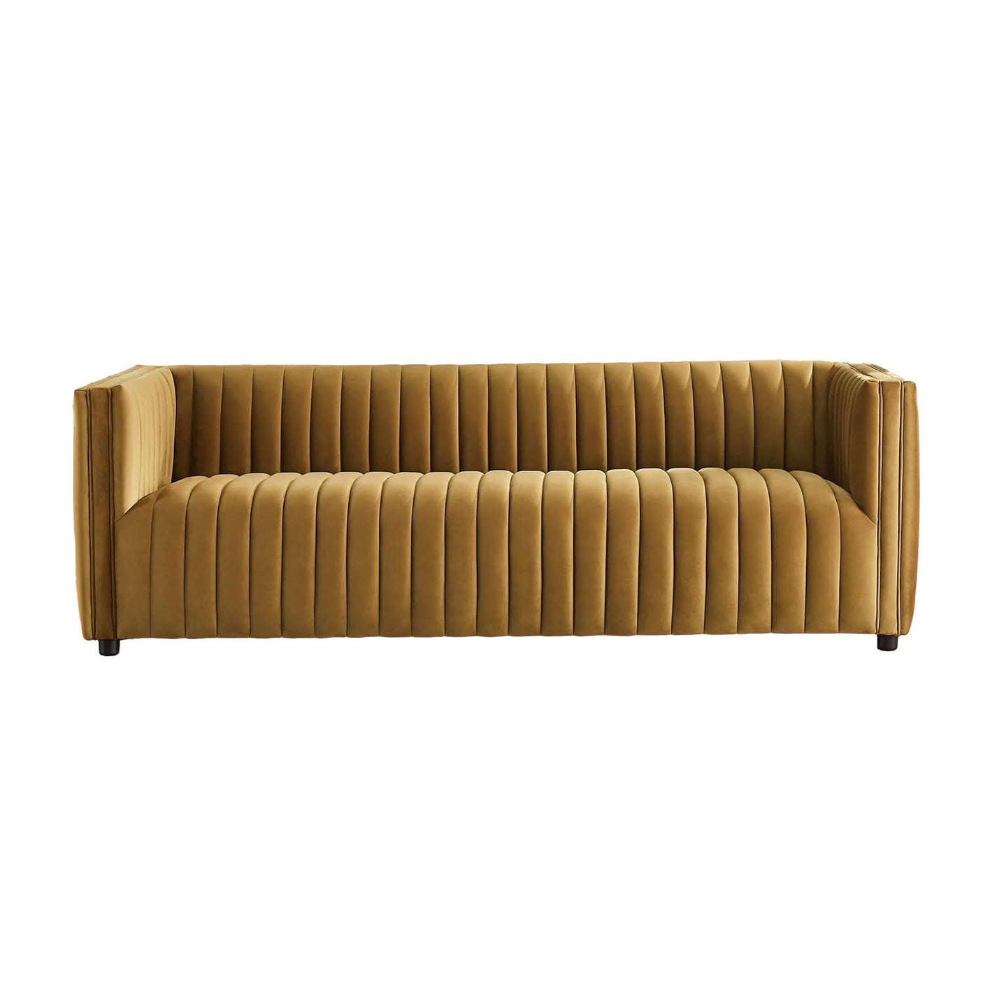 Conrad Channel Tufted Velvet Sofa