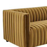 Conrad Channel Tufted Velvet Sofa