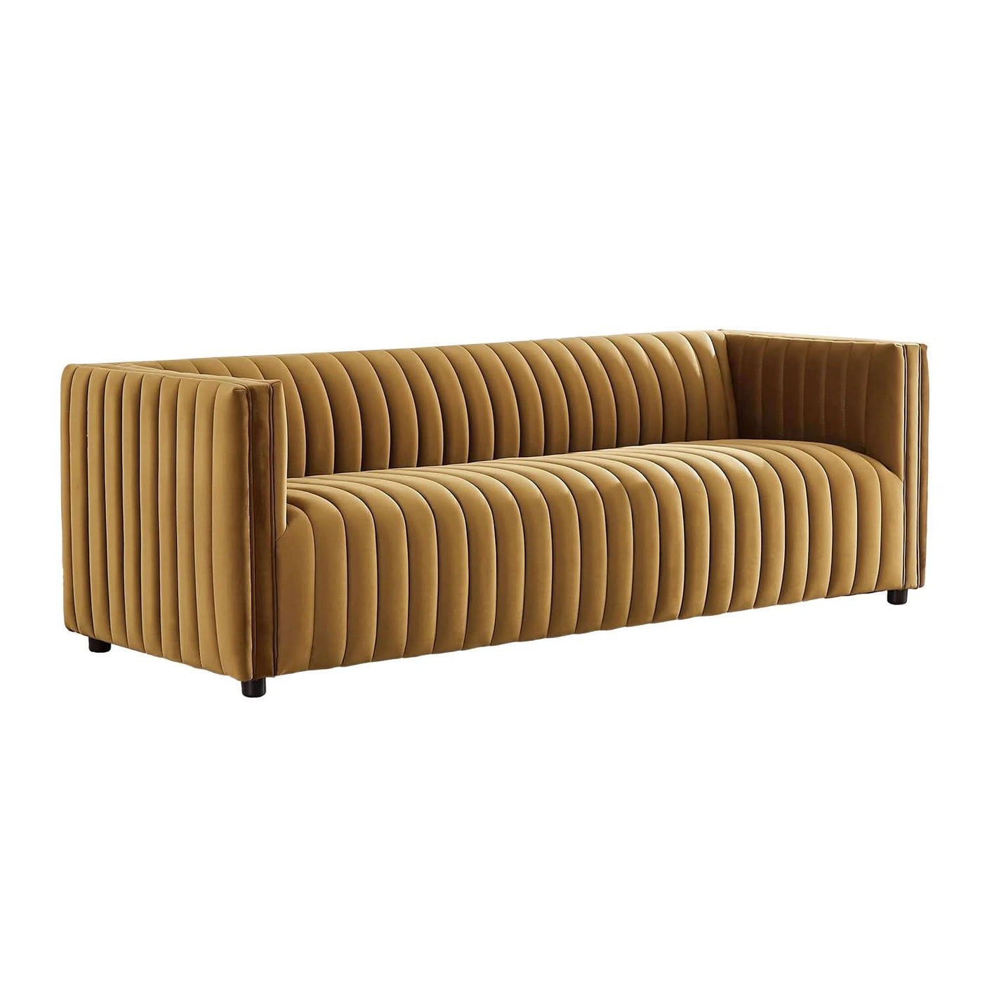 Conrad Channel Tufted Velvet Sofa